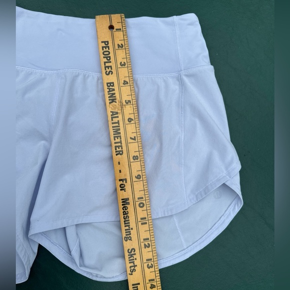 Lululemon Speed Up Short Long 4" Updated Fit In Serene Blue. Size 6 Tall. - Picture 15 of 16